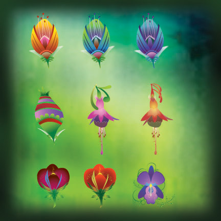 free vector Vector Flower Icons